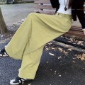 Lemon Yellow High-Waisted Wide-Leg Jeans